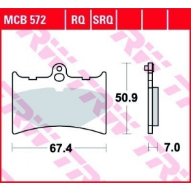 STABDŽIŲ TRINKELĖS TRW MCB572 STANDARD