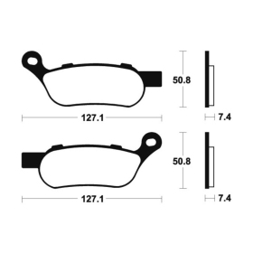 TECNIUM Street Performance Sintered Metal Brake pads - MR354 Harley Davidson Dyna / Road King / Softail / Heritage / Fat Boy / Series 1584-1690cc 08-17