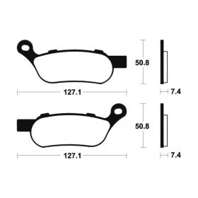 TECNIUM Street Performance Sintered Metal Brake pads - MR354 Harley Davidson Dyna / Road King / Softail / Heritage / Fat Boy / Series 1584-1690cc 08-17