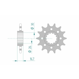 AFAM Steel Standard Front Sprocket 20613 - 520 13-17 teeth HONDA CBR / CB / XL 600-1000cc 96-25