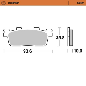 MOTO-MASTER Sinter Rear Brake Pads Kymco / Yamaha 125-400 06-20
