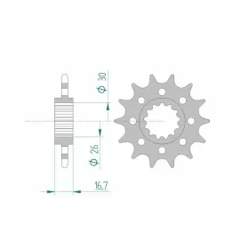 AFAM plieninė standartinė priekinė žvaigždutė 20613 - 520 13-17 dantukų HONDA CBR / CB / XL 600-1000cc 96-25