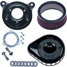S&S CYCLE Mini Teardrop Stealth Air Cleaner Kit Harley Davidson FLHR / FLHRC / FLHT 1584-1800cc 08-17