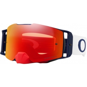 Off Road Oakley Front Line Prizm White Goggles (Mirrored Lens)