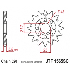 Front sprocket JTF1565.SC