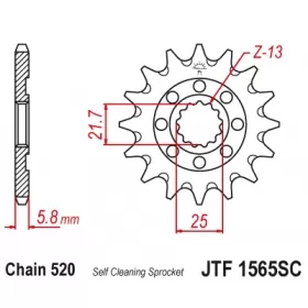 Front sprocket JTF1565.SC