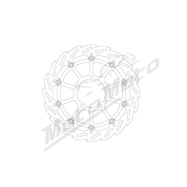 MOTO-MASTER Flame Front Floating Brake Disc Triumph Daytona / Street Triple 660/765 23-26