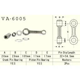 VESRAH Connecting rod Yamaha YZ 125 86-96