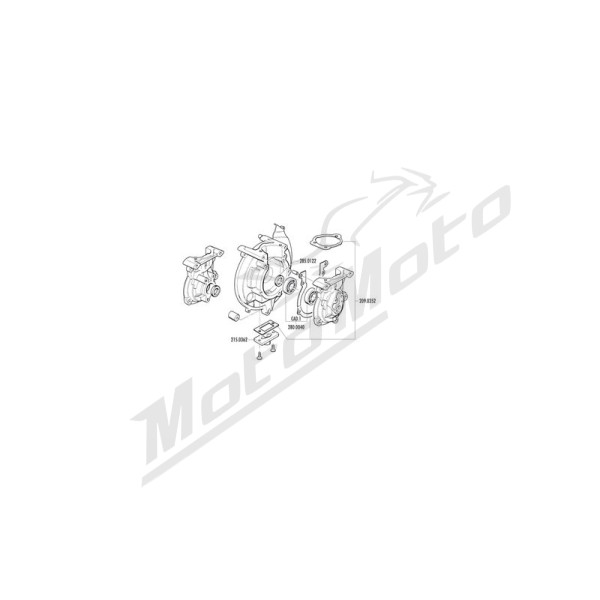 POLINI Variklio bloko komplektas Piaggio Boxer / Bravo / Ciao / Si 67-06