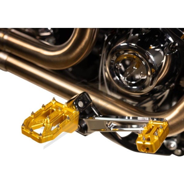 THRASHIN SUPPLY CO. Aggressor Foot Pegs Harley Davidson FL / FLD / FLDE / FLFB 1200-1977cc 72-25