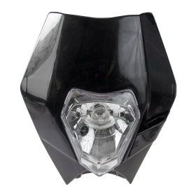 Headlight-Frontmask, Universal / KTM, Black, inc. 