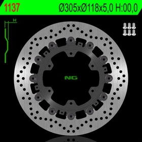 NG BRAKES 1137 priekinis plaukiojantis stabdžių diskas BMW R / K 850-1100 80-07