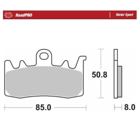 MOTO-MASTER Sinter Sport Front Brake Pads Aprilia / BMW / Benelli / Ducati / Harley Davidson / Indian / Triumph / Mv Agusta 321-1977 13-26