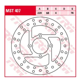 TRW Rear Brake Disc Derbi / Yamaha 200-660cc 88-08