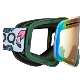 AMOQ Vision Vent+ Magnetic Motocross / Snow Goggles Tropical (Green Mirror)