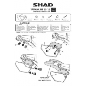 SIDE CASE HOLDER SET FOR YAMAHA MT 10 2016-2020