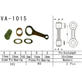 VESRAH Connecting rod Honda TRX 250TE 09-19