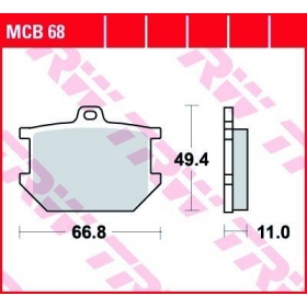 STABDŽIŲ TRINKELĖS TRW MCB68 STANDARD