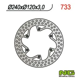 NG Front Fixed Brake Disc 240X120X3mm Aprilia / Honda 50-125cc 87-03