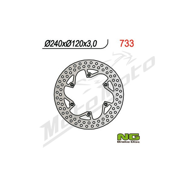 NG Front Fixed Brake Disc 240X120X3mm Aprilia / Honda 50-125cc 87-03