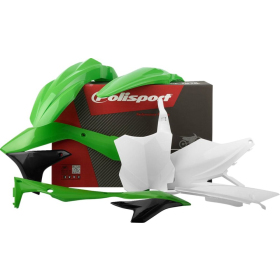POLISPORT Complete Body Kit White/Black/Green Kawasaki KX 450F 16-18