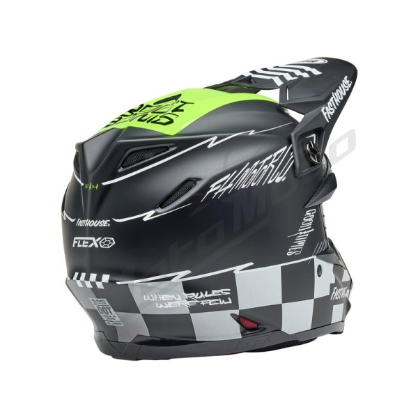 BELL Moto-9S Flex Fasthouse Smoke Bomb Krosinis šalmas