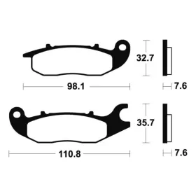 TECNIUM Scooter Organic Brake pads - ME297 Honda / Rieju 50-750cc 03-25