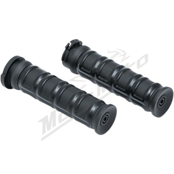 KURYAKYN Dillinger Black Grips Ø25.4mm Harley Davidson FLD / FLHRI / FLHT / FXD / XL / XR 883/1690 96-22 