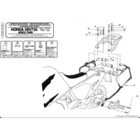 KAPPA Monokey Case Side Holder Honda XRV 750 93-02
