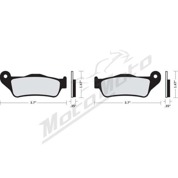 DRAG SPECIALTIES Organic Harley/Buell Brake Pads Harley Davidson XG 500-750cc 15-20
