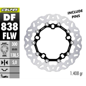 GALFER Plaukiojantis priekinis stabdžių diskas 300 mm HARLEY DAVIDSON FLHR / FLHRXS / FLHT / FLHTCU / FLHX 1690–1977cc 14-23