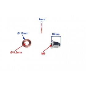 Closed nuts M8x1,25 4pcs