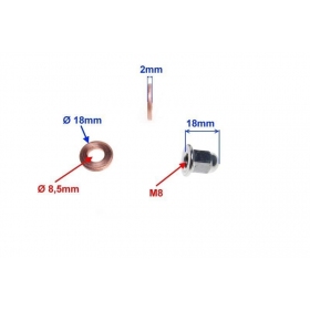 Closed nuts M8x1,25 4pcs