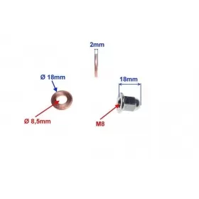 Closed nuts M8x1,25 4pcs