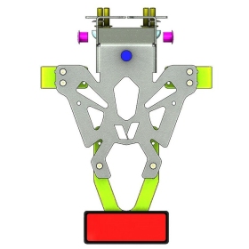 V PARTS Numerio ženklo laikiklis juodas Suzuki GSX-S 750-1000cc 16-21