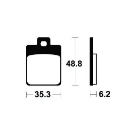 TECNIUM Scooter Organic Brake pads ME368 Sym / Vespa / Piaggio / Peugeot / Gilera 50/300 78-25