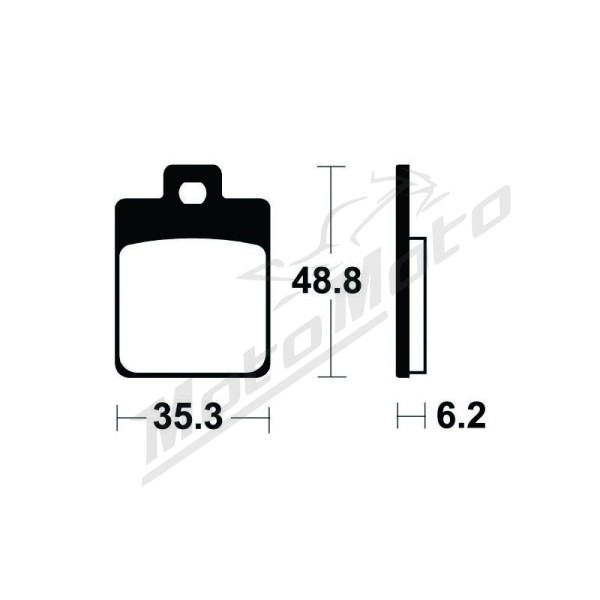 TECNIUM Scooter Organic Brake pads ME368 Sym / Vespa / Piaggio / Peugeot / Gilera 50/300 78-25