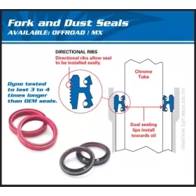 ALL BALLS Fork Oil Seals without Dust Covers - 35x46x11 Gas Gas / Honda / Husqvarna / KTM 50/450 68-25