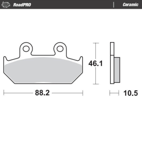 MOTO-MASTER Ceramic Front Brake Pads Cagiva / Honda 500-1500 88-05 