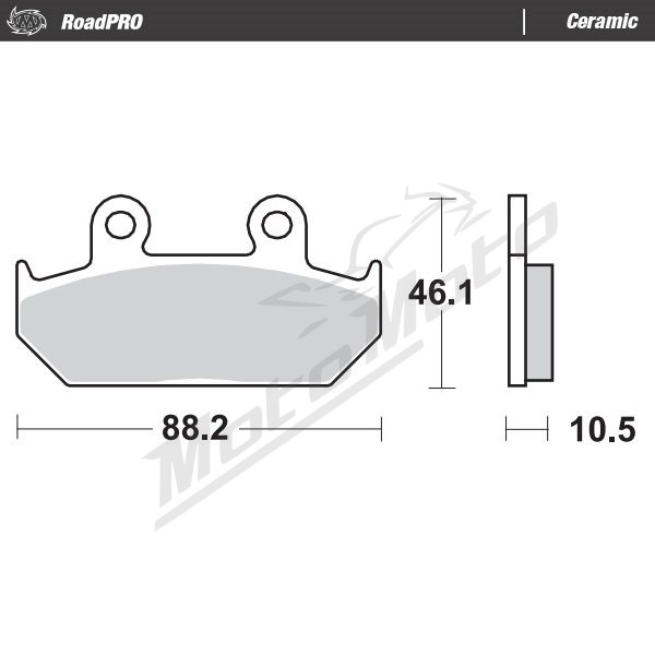 MOTO-MASTER Ceramic Front Brake Pads Cagiva / Honda 500-1500 88-05 