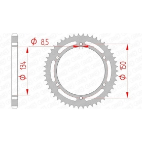 AFAM Steel Standard Rear Sprocket 428 48-50 teeth KAWASAKI KMX 125-200cc 86-02