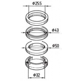 Fork bearing set BUZZETTI APRILIA SR (until 2006y) / SCARABEO / RALLY