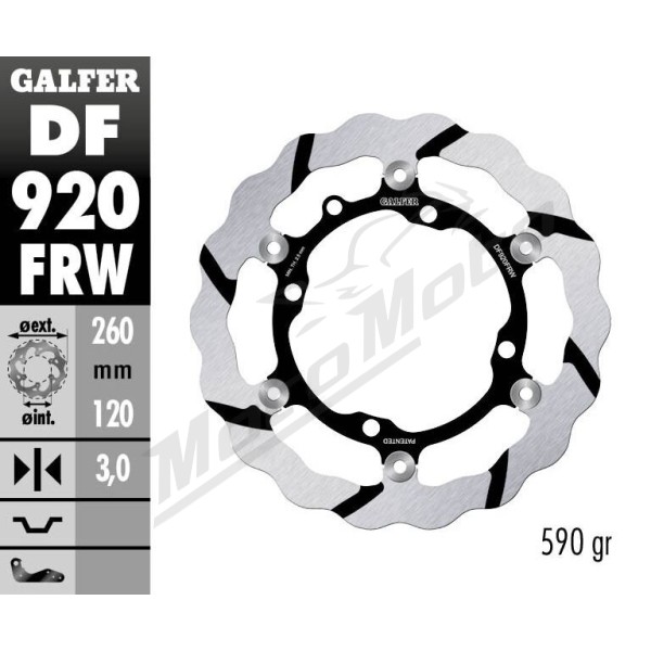 GALFER Priekinis stabdžių diskas Sherco SE / SEF / SE-R 250-300cc 14-22