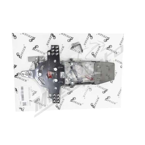 ZIEGER PRO License Plate Holder Type C Harley Davidson FLSTF / Kawasaki Ninja / ZX-4 400-1690 15-25