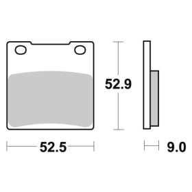 Sbs stabdžių trinkelės 556LS Sintered KAWASAKI / SUZUKI