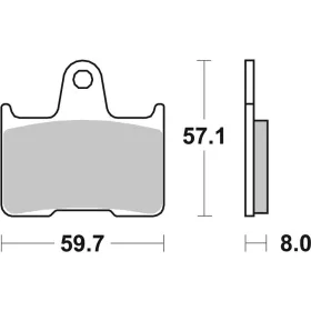 SBS HHF 715H.HF Street Ceramic Organic Brake Pads Harley Davidson XL 883-1200cc 14-22
