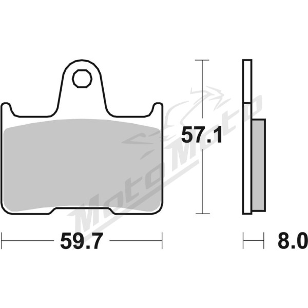 SBS HHF 715H.HF Street Ceramic Organic Brake Pads Harley Davidson XL 883-1200cc 14-22