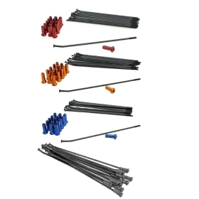 KITE Front Wheel Spoke And Nipple Replacement Kit Black 17" 16vnt.