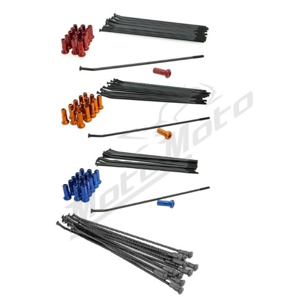 KITE Front Wheel Spoke And Nipple Replacement Kit Black 17" 16vnt.