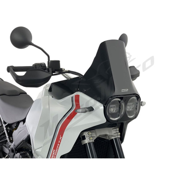 WRS ENDURO Windscreen Glossy Black Ducati Desert X 950 ABS 22-24